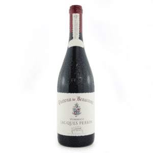 Bottle of Château de Beaucastel red wine, Châteauneuf-du-Pape red, Tribute to Jacques Perrin