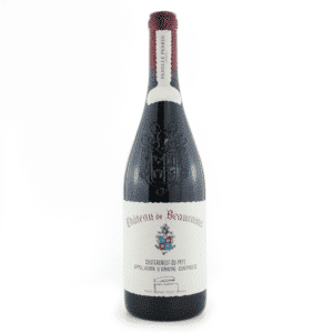 Bottle of Château de Beaucastel red wine, Châteauneuf-du-Pape red.