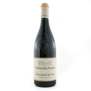 Bouteille de vin rouge du domaine La Nerthe, Châteauneuf-du-Pape rouge.