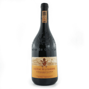 Bouteille de vin rouge du domaine Château de la Gardine, Châteauneuf-du-Pape rouge.
