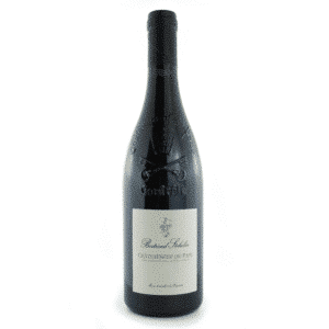 Bouteille de vin rouge du domaine Bertrand Stehelin, Châteauneuf-du-Pape rouge.