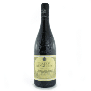 Bouteille de vin rouge du Château de Vaudieu, Châteauneuf-du-Pape rouge.
