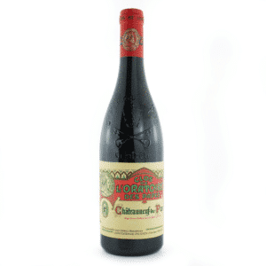 Bottle of red wine from Clos de l'Oratoire, Châteauneuf-du-Pape red.