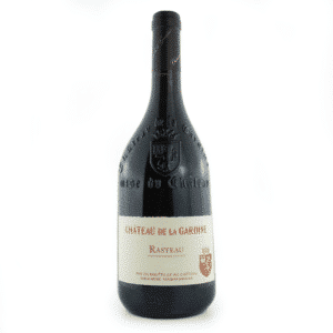 Bouteille de vin rouge du Domaine Château de la Gardine, Rasteau rouge.