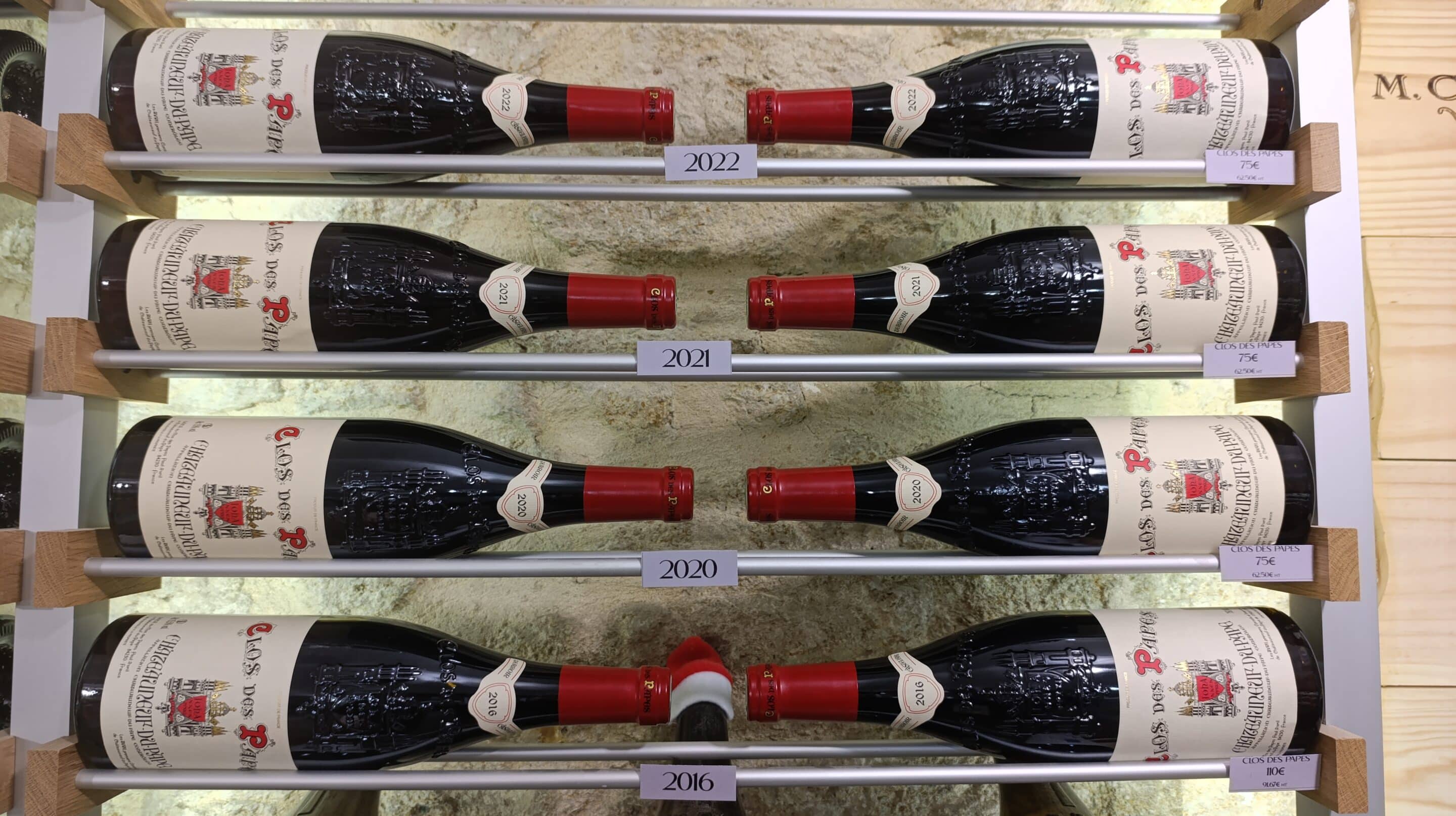 Clos des Papes - étiquette en gros plan